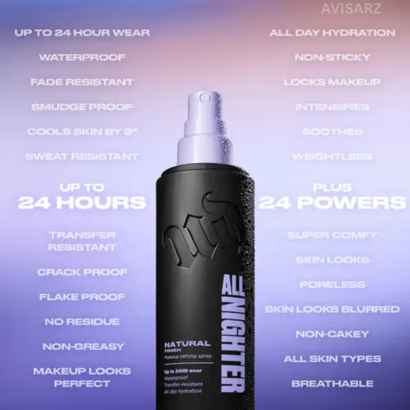 Urban Decay All Nighter Waterproof Makeup Setting Spray Natural Finish (118ml) (NEW VERSION)