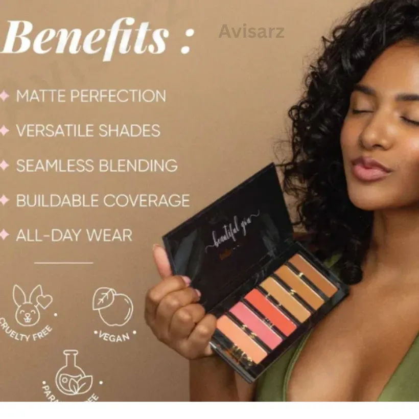 Aflairza Sculpt & Glow Matte Blush & Contour Palette