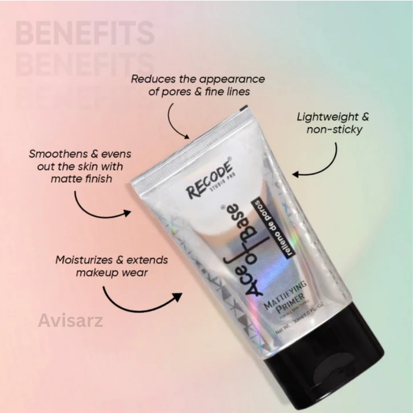 Recode Makeup Primer 30 ML for Oily Skin & Dry Skin - Ace Of Base Primer