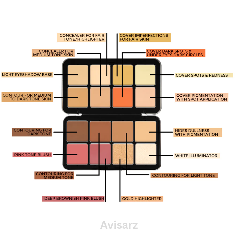 Forever52 16 Color Camouflage Face Palette - CHP002