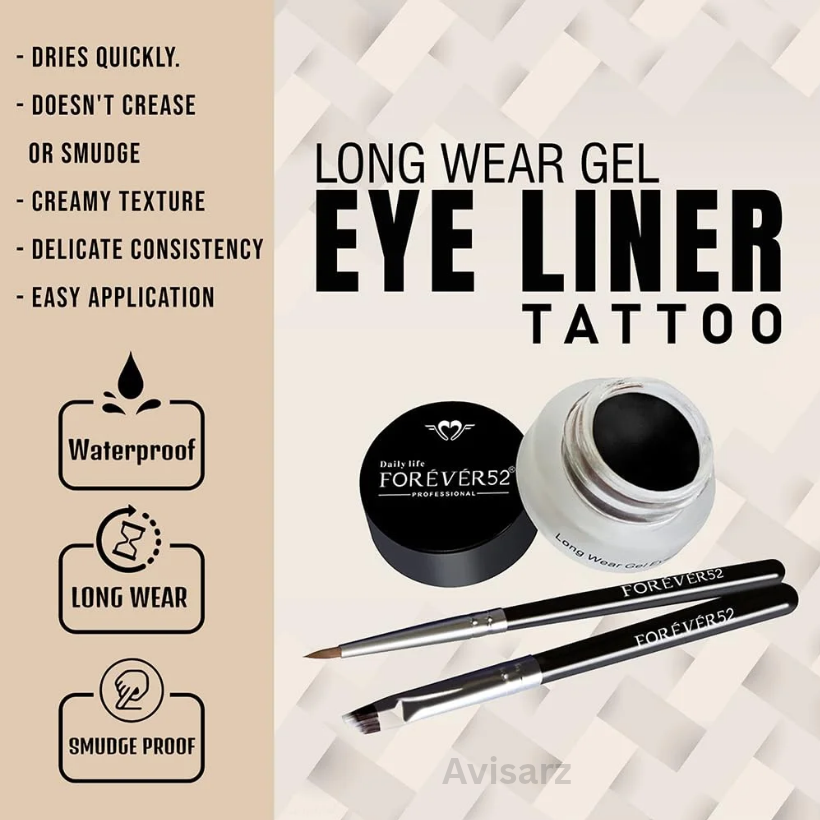 Forever52 Long Wear Gel Eyeliner Tattoo GT001 Black