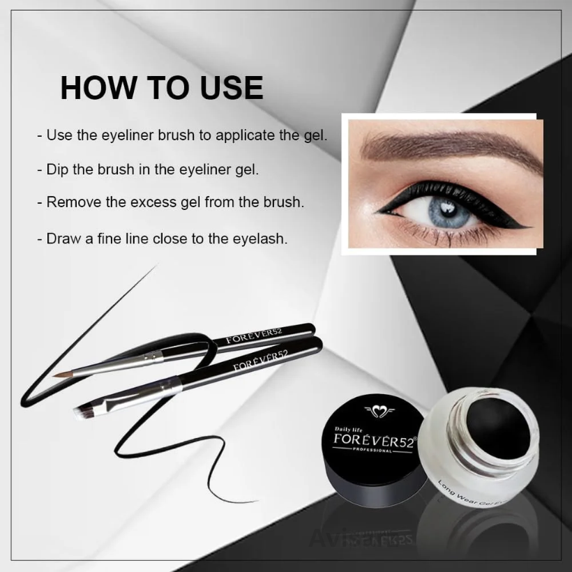Forever52 Long Wear Gel Eyeliner Tattoo GT001 Black